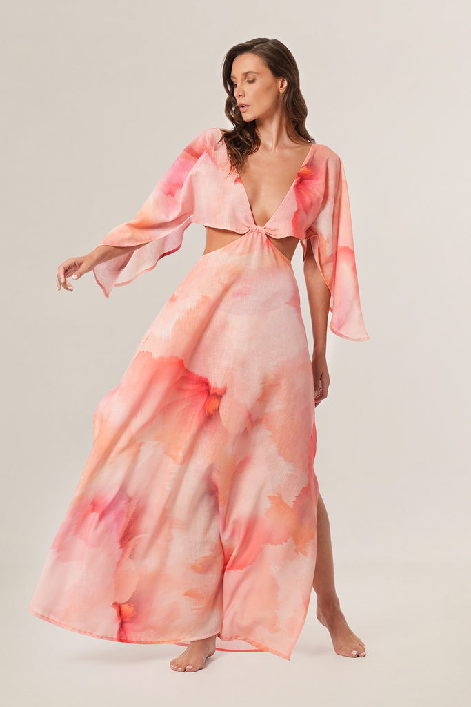 ワンピース Riviera Bow Tiered Long Dress Riviera Bow Tiered Long Dress